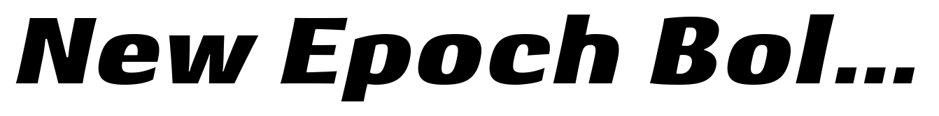 New Epoch Bold Italic